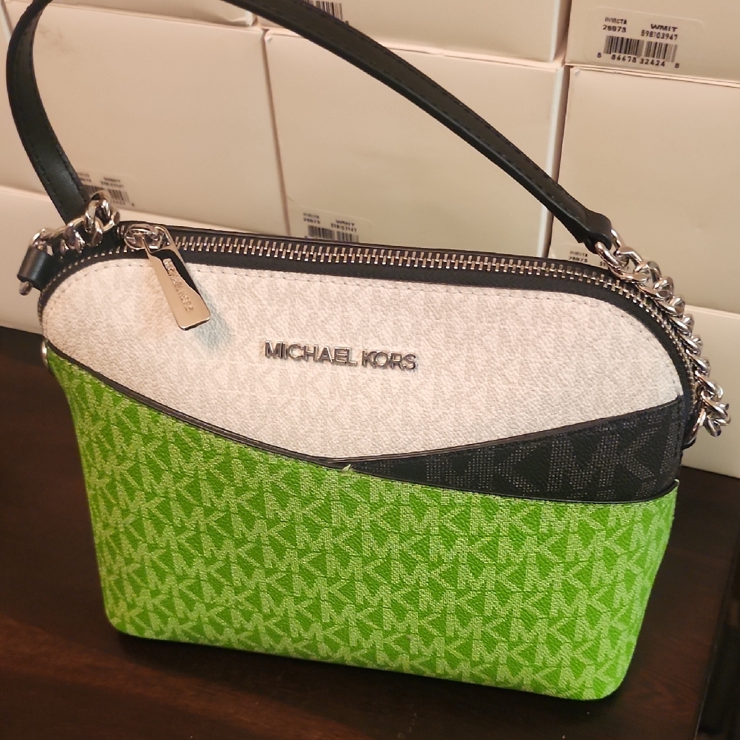 Michael Kors Green And White Women's Bag